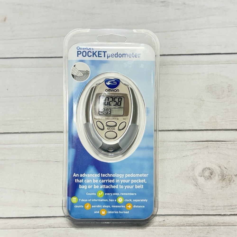 Omron HJ-112 Pocket Digital Pedometer New Sealed Box